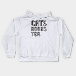 Cats Books Tea Kids Hoodie